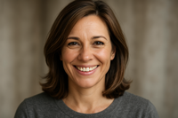 cara de mujer de 40 años sonriendo