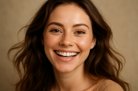 cara de mujer feliz